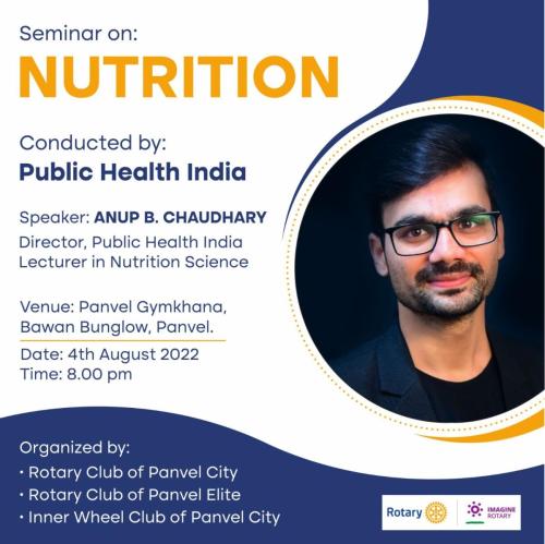 Seminar on Nutrition Joint Project with RC Panvel Elite & IWC Panvel City