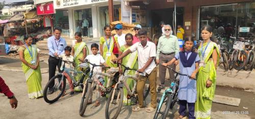 Cycle Donation for Aanganwadi Worker's Children